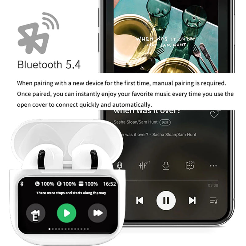 Fone Bluetooth com Display Touch