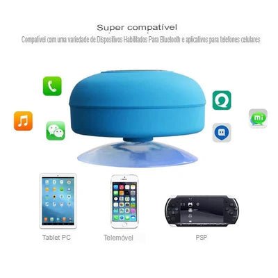 Caixa Bluetooth com ventosa a prova d'água SoundMAX® - BemViver Store